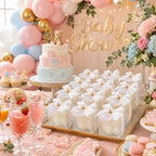20 Set Fully Assembled Small Bubble Candles Elegant Baby Shower Favors Bulk Set with Decorative Ribbons Thank You Cards for Baby Shower Guest Gifts (20, Flowers) - Image 5
