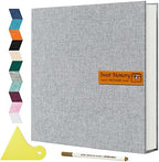 Spbapr Large Photo Album Self Adhesive Magnetic Scrapbook,DIY Scrapbook Album for 4x6 5x7 8x10 Picture,40 Pages Linen Cover Memory Book for Wedding Family Baby Pets, with Metallic Pen and Scraping by Spbapr