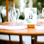 Eucalyptus Green Design Table Number Cards Double Sided Party Table Numbers for Reception Baby Shower Anniversary Birthday Bridal Party 5x7 100 Pcs - Image 2