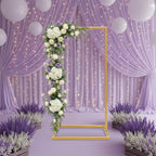 Wedding Arch Backdrop Stand Square, Welcome to Our Wedding Sign Holder, Gold Metal Balloon Arch Stand Garden Arbor Backdrop Frame for Wedding Birthday Party Baby Shower Photo Booth - Image 7