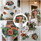 100 Pcs Artificial Foam Rose Flower Faux Bouquet Wedding Fake Rose Gift for Mother's Day Women DIY Bridal Shower Party Table Birthday Home Spring Decor (Shades of 1970s) - Image 6