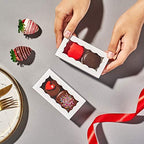 JCXGRVC small treat boxes 100pcs - white candy box with window - Image 4