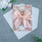 20 PCS 5.12x7.2 Butterfly Personalized Quinceanera Invitation, Customized XV Anos Laser Cut Invitation Cards with Envelopes (Rose Gold Personalized) - Image 6