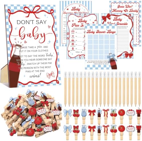 Patelai 321 Pcs Baby Shower Games Supplies, Cute by Patelai