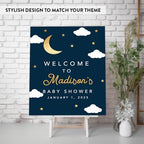 Andaz Press Personalized Large Canvas Baby Shower Welcome Sign, 16 x 20 Inches, Twinkle Twinkle Little Stars, Guestbook Alternative, Custom Baby Shower Sign, for Twinkle Twinkle Little Stars Theme - Image 3