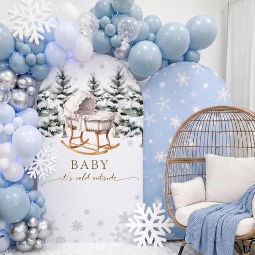 Mindsoft 2 Set Baby It's Cold Outerside Arch Backdrop Cover 7.2ft 6.6ft - Image 3