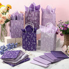 Kolldenn 100 Pcs Small Gift Bags Bulk, Purple, 8.27 x 5.91 x 3.15 Inch - Image 5