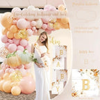 Little Pumpkin Baby Shower Decorations Party Supplies for Girl, Rustic Fall Autumn Baby Shower Decoration, A Little Pumpkin is on The Way Backdrop Balloon Arch Baby Box Mom to Be Sash Tablecloth - Image 7