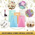 Lerheedi 500 Pcs Plastic Party Favor Bags with Handles Bulk Goodie Treat Bags 9.45'' x 6.3'' Gift Bag Shopping Bag for Birthday Wedding, Christmas, Small Business Retail Store - Image 5