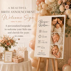 TWING Custom Baby Birth Details Photo Canvas Print Wall Decor, 16 x 24 in - Image 7