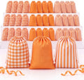 Kacctyen 60 Pack Small Orange Drawstring Gift Bag Bulk Reusable Nylon Pouch by Kacctyen