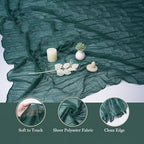Cheesecloth Table Runner 10 Pack Sage Green and Dark Green, Boho Gauze Table Runner 10Ft 120 Inches Long for Wedding Decor, Party & Home Table Decoration - Image 6