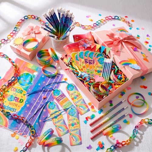 Resurhang 200 Pcs Kindness Week Gifts Favors, Color The World Items Kit - Image 3