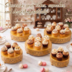 Wenqik 5 Pcs Metal Gold Cake Stand,16/14/12/10/8 in Round Cake Holder - Image 5