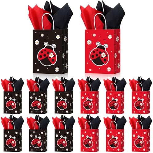Clabby 30 Pcs Ladybug Party Gift Bags Ladybug Party for Birthday Favor by Clabby