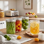 CycleMore 16 oz 12 Pack Crystal Mason Jars With Airtight Lids - Image 3