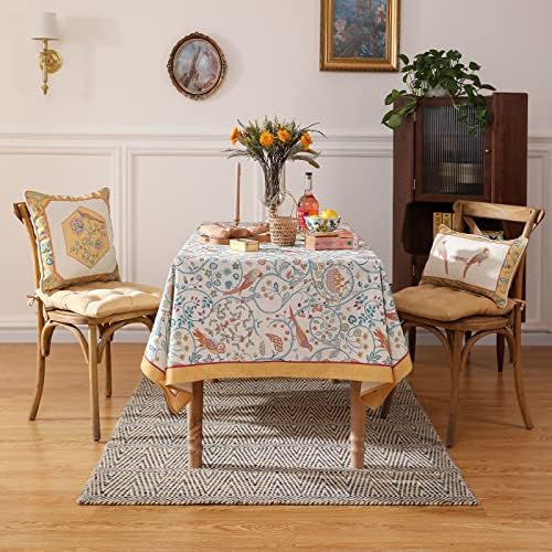 patdrea Vintage French Yellow Tablecloth,Rectangular,118"x67" - Image 2