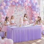 8 Pack Purple Table Cloth for 6 Foot Rectangle Tables Spandex Fitted Tablecloth 6ft Stretch Table Covers Skirt Purple Banquet Tablecloths Wrinkle Free Tablecloth for Party Wedding Birthday Event - Image 4