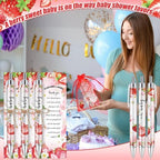 145 Pieces Strawberry Baby Shower Favors for Guest Berry Sweet Baby Ballpoint Pens and Keychains Gifts for Girls Bulk Retractable Pens Gender Reveal Thank You Cards Souvenirs Prizes - Image 5