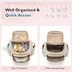 mommore Diaper Bag Backpack, Stylish Mini Baby Bag with Changing Pad - Image 4