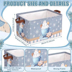 CHENGU 6 Pack Winter Storage Bin Collapsible Winter Christmas Basket - Image 2