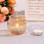 48 Pcs Gold Candle Holders Bulk- Floral Style Gold Centerpieces for Table, Tealight Candle Holders for Wedding, Bridal Shower, Birthday, Reception Party Table Decorations - Image 2