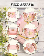EQOREIIN 100 Pack Small Thank You Gift Bags with Handles & Ribbon, Pink - Image 5