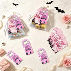 24 Sets Halloween Bottle Openers Baby Shower Party Favors, Pink Black Bottle Opener Keychain Set with Thank You Tags Organza Bags for A Little Boo Is Almost Due Party Guest Gifts Decor - Image 4
