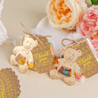 Bottle Openers Baby Shower Return Favors for Guests, Bottle Opener Decorations and Souvenirs with Organza Bags & Tags for Theme Party Favors (Retro Teddy Bear, 25 Pack) - Image 4