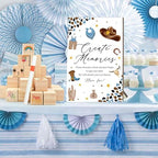 97 Pcs Baby Shower Games Sign Kit,Including Decorate a Block Game Sign 72 DIY Blank Wooden Block 24 Pen to Draw Your Idea for Cowboy Baby Shower Party Game Gender Reveal Party - Image 5