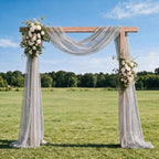 Artoid Mode 6-Pack Pearl Grey Gauze Table Runner 10FT Home Decor - Image 3