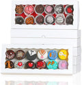 50pcs 12x5x1.5Inches White Bakery Boxes with Window Cookies Boxes Chocolate Truffle Boxes Macaron Boxes Cakesickle Boxes Browines Treat Boxes for Christmas Valentine's Easter Mother's Day by JCXGRVC