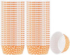 Restaurantware 5 oz Orange Polka Dot Pleated Paper Baking Cups, 200 Count by Restaurantware