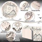 Pickmesh 250 Pcs Western Cowboy Cowgirl Party Decorations Black Wild West Disposable Tableware Set Howdy Yee Haw Paper Plates Napkins and Cups for Rodeo Birthday Baby Shower Party Decorations Serve 50 - Image 3