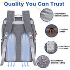 PILLANI Baby Diaper Bag Backpack - Large Bag for Boys & Girls, Waterproof Diaper Backpack - Travel Diaper Bags w/Changing Pad, Baby Registry Search & Shower Gifts - Essentials Must Haves Newborn Stuff - Image 4