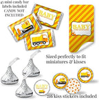 Amanda Creation Baby Under Construction Baby Shower Bundle, Party Supplies for 20 with Invitations, Games, Favor Stickers, Candy & Water Bottle Labels - Image 5