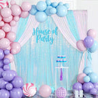 Blue Iridescent Sequin Backdrop 7ft x 7ft Glitter Photo Booth Backdrop - Image 6