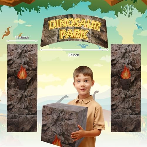 Bucherry 7 Pcs Dinosaur Party Decor Cardboard Jurassic Trunk or Treat Kit - Image 2