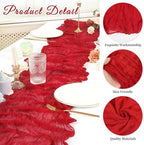 20 Pack Cheesecloth Table Runner 17 x 108 Inch, Red - Image 3