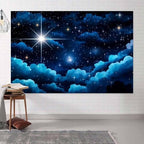 10x8 ft Star Night Backdrop Galaxy Starry Sky Stars Nativity Scene Star of Bethlehem Jesus Birth Background Kids Birthday Party Religious Christian Church Banner Newborn Baby Decorations Photo Props - Image 4