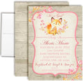 Custom Baby Shower Invites Pink Watercolor Little Fox Invitations 20 5x7 Personalized Watercolor Fox Invites With Envelopes - Unique Girl Watercolor Fox Baby Shower Cards by AmandaCreation