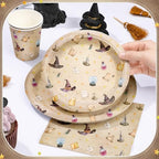 Dandat 350 Pcs Baby Shower Set, Magical Wizard, Black - Image 2