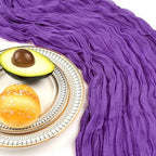 12 Pack 10Ft Dark Purple Cheesecloth Table Runner 23 x 120 Inch - Image 5
