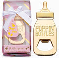 24PCS Golden Baby Bottle Openers for Baby Shower Favors Gifts, Baby Shower Decorations Souvenirs, Poppin Bottles Openers with Exquisite Gifts Box used for Guests Gender Reveal Party (24, pink) by WxzumgPARTYFAVORS