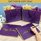 Addblu 24 Pack Purple Large Gift Bags with Handles & 72 Tissue Papers - Image 5