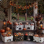 CHENGU 6 Pack Fall Storage Bins Collapsible Retro Autumn Pumpkin Baskets - Image 4