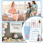 50 Pcs 12 oz Disposable Plastic Cups with Bar Sign – "She's Ready to Pop" Baby Shower Cups with Straws for Soda Theme, Gender Reveal, Pregnancy Announcement, Weddings, Bachelorette Parties (Blue) - Image 6