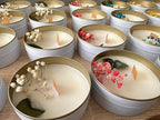 Elegant Soy Wax Candle Favors with Dried Flowers in Sealed Tin Box - Personalized for Weddings, Bridal Showers, Baby Showers, Birthdays (10-20-30-40-50-100 PCS in Bulk) - Image 6