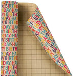 RUSPEPA Kraft Wrapping Paper Roll - Happy Birthday Pattern - 24 Inches x 100 Feet - Image 7