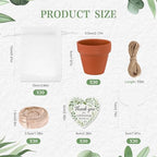 30 Terracotta Pot Sets, Greenery Party Favors for Guest Bulk - Image 2